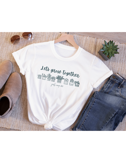 Let's Grow Together Girl's Camp T-Shirt