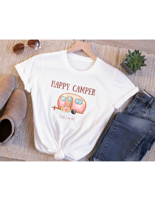 Happy Camper Girl's Camp T-Shirt