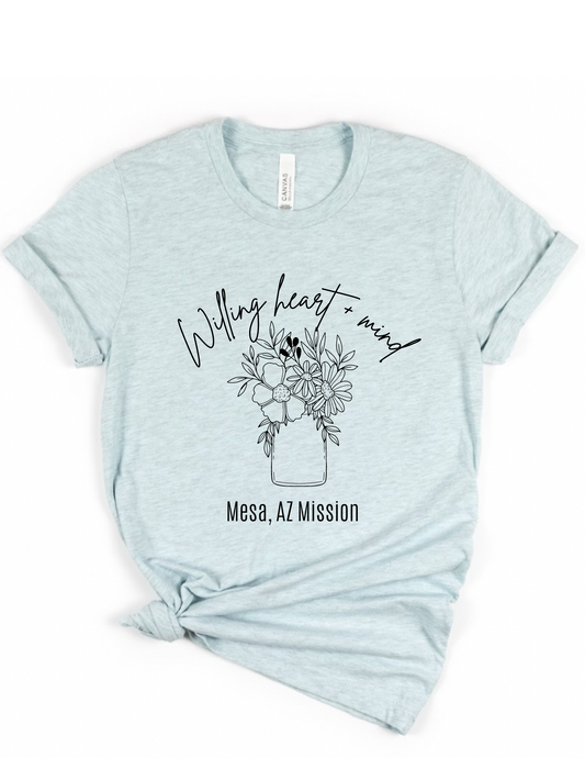 Willing Heart + Mind Custom Mission Name T-Shirt
