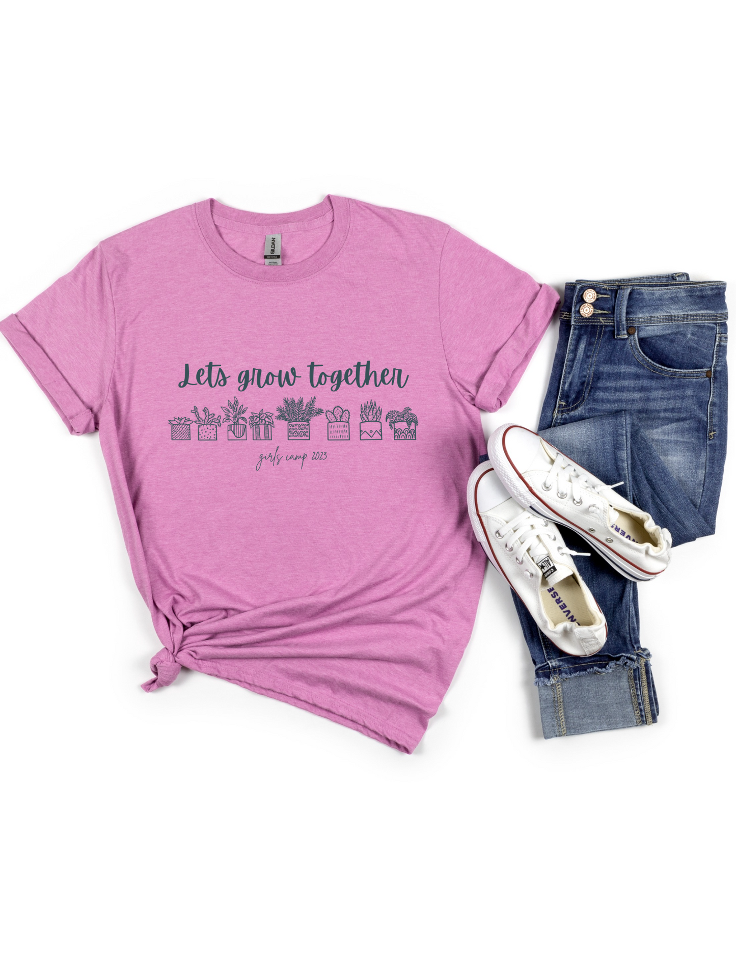 Let's Grow Together Girl's Camp T-Shirt